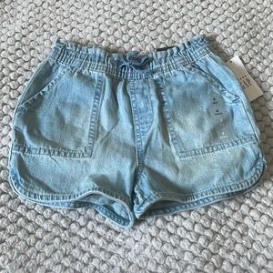 Blue pull on shorts for girl